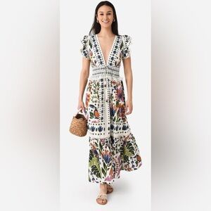 Farm Rio Women's Summer Garden Cotton Maxi Dress